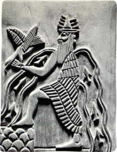 Image of deity Enki from Wikipedia