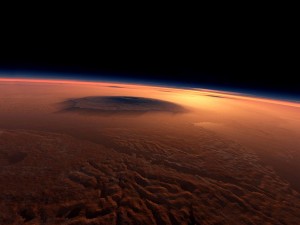 Mars-Nasa Photo with curve